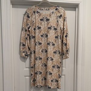 Lilly Pulitzer Long Sleeve Dress in Cream and Black